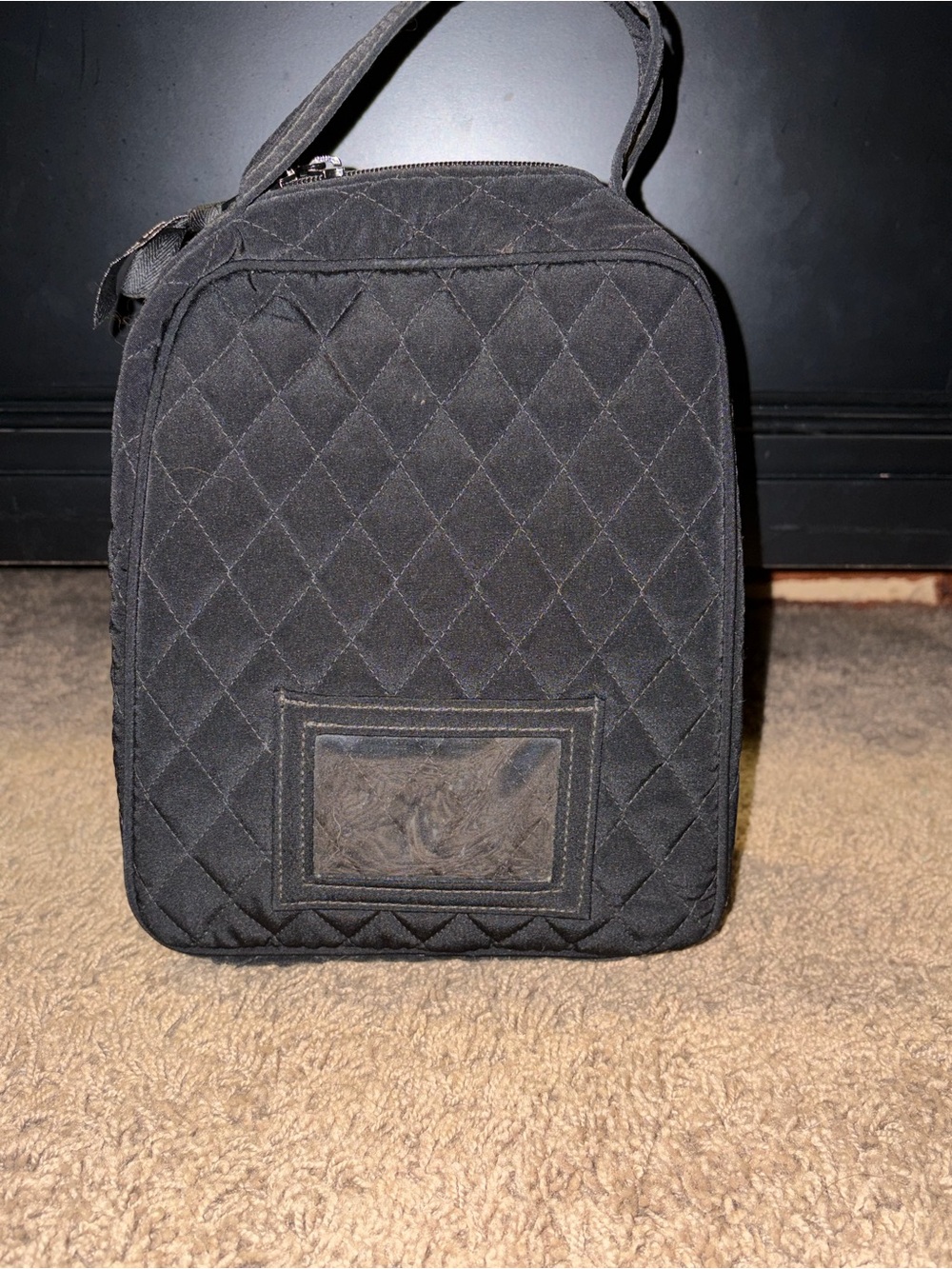 Vera Bradley Black Quilted Lunch Bag